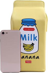 img 3 attached to 🍌 Lanpet Women's Fruit-themed Purse: Banana, Strawberry & Milk Box Crossbody Bag with Mobile Phone Wallet