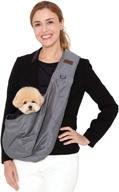 🐶 retro pug dog sling carrier for small and medium dogs and cats - pet sling carrier - travel puppy carrying bag – doggie pouch – adjustable shoulder strap – tote purse – supports 15 to 20 lbs logo