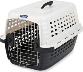 img 4 attached to 🚪 Petmate Compass Plastic Pet Kennel featuring a Sleek Chrome Door