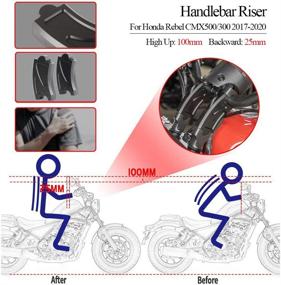 img 2 attached to 🏍️ Улучшайте впечатления от поездок: Комплект алюминиевых ростов руля для мотоцикла Honda Rebel CMX500 CMX300 CMX 300 CMX 500 - Аксессуары 2017-2020