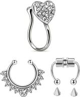 laimala magnetic horseshoe stainless non pierced women's jewelry logo