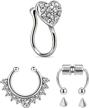 laimala magnetic horseshoe stainless non pierced women's jewelry logo
