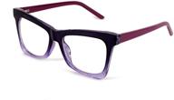 👓 feisedy b2688: stylish oversized square cat eye anti blue light blocking glasses for women - perfect for computer eyewear with spring hinge logo