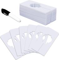 🔢 30-pack of reusable white plastic closet dividers with marker - ideal for sorting clothing size, color - inner diameter 1.4" - size 2" x 5.4 logo