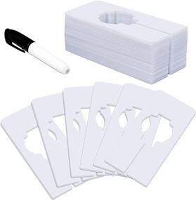 img 4 attached to 🔢 30-Pack of Reusable White Plastic Closet Dividers with Marker - Ideal for Sorting Clothing Size, Color - Inner Diameter 1.4" - Size 2" x 5.4