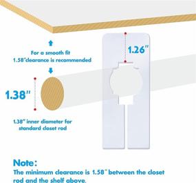 img 3 attached to 🔢 30-Pack of Reusable White Plastic Closet Dividers with Marker - Ideal for Sorting Clothing Size, Color - Inner Diameter 1.4" - Size 2" x 5.4