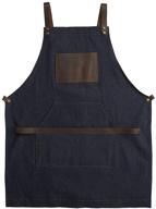 👨 premium non-waxed canvas work apron with adjustable cross straps: ultimate comfort and efficiency logo