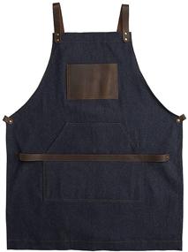 img 4 attached to 👨 Premium Non-Waxed Canvas Work Apron with Adjustable Cross Straps: Ultimate Comfort and Efficiency