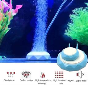 img 3 attached to 🐠 Enhance Oxygen Levels with Leehoipe Aquarium Air Stones Disc Bubble Diffuser for Fish Tank and Hydroponics Air Pump - Small Bubbles, Blue