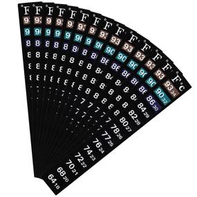 img 4 attached to 🐠 Premium 20 Piece Aquarium Thermometer Sticker Set – Accurate Digital Temperature Strips in Fahrenheit and Celsius for Fish Tanks and Aquariums