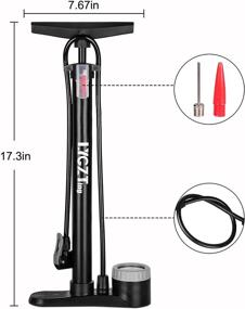 img 3 attached to 🚲 LYGZTing Bike Pump: Portable Bicycle Tire Pump with Pressure Gauge, Hand/Foot Activated, Inflation Needle, and Inflatable Device