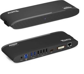 img 4 attached to 🔌 Универсальная док-станция Plugable USB 3.0 для Windows и Mac - поддержка двух мониторов, гигабитный Ethernet, аудио, 6 USB-портов - горизонтальный дизайн.