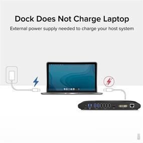 img 1 attached to 🔌 Plugable USB 3.0 Universal Docking Station for Windows and Mac - Dual Monitor Support, Gigabit Ethernet, Audio, 6 USB Ports - Horizontal Design