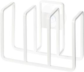 img 4 attached to Yamazaki Home Kitchen Sink Organizer - Steel Rack for 3 Sponges, One Size, White