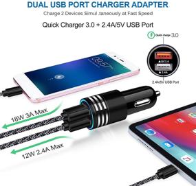 img 3 attached to 💨 Quick Charge 3.0 USB C Fast Car Charger + 6ft Type C Fast Charging Cable for Samsung Galaxy S21 S20 Ultra S20 FE Note 21 20 A02S A12 A22 A32 A42 S10E S10 S9 A10E A11 A20 A50 A21 A51