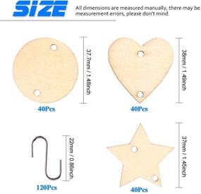 img 3 attached to 🌟 Versatile Glarks 240-Piece Wooden Star/Circle/Heart Tags with Hooks for Birthday Boards, Valentine Crafts, and DIY Decorations