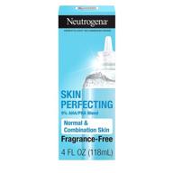 🌺 neutrogena skin perfecting daily liquid facial exfoliant (9% aha/pha blend) - for normal & combination skin, smoothing & brightening leave-on exfoliator - oil & fragrance-free - 4 fl. oz logo