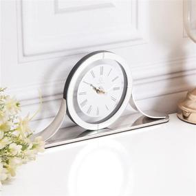 img 3 attached to Timetrace Contemporary Glass Mantel Clock - Ideal for Living Room, Fireplace, Office - Luxurious Desk Clock & Gift