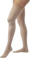 🧦 20-30 mmhg thigh high compression socks with silicone band - jobst relief, beige, medium логотип