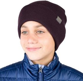 img 2 attached to 🏻 Cozy and Stylish: MERIWOOL Kids Ribbed Merino Beanie - Perfect Boys' Winter Accessory