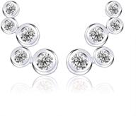 💎 aoedej bubble sterling silver cz ear climber earrings cartilage crawler stud earrings logo