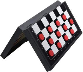 img 1 attached to 🧲 Magnetic Checkers, Dominoes and Backgammon Set