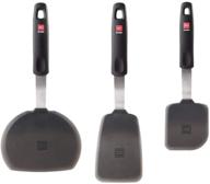 🍳 di oro designer series flexible silicone turner spatula set - heat resistant non-stick kitchen utensils for cooking and baking - 3 piece set logo