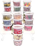 🥡 party bargains 36 pack food containers: 8oz, 16oz, 32oz sizes - deli containers for food, temperature resilient, leak proof & reusable! логотип