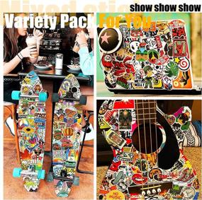img 1 attached to Variety Set of 600 Cool Random Vinyl Stickers for Skateboard Laptop Guitar Travel Case Water Bottle Car Luggage Bike | Waterproof Graffiti Decals | Perfect Gift for Teens & Adults