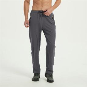 img 1 attached to 👖 Rapoo Men's Athletic Hiking Pants: Lightweight, Waterproof & Zipper Pockets