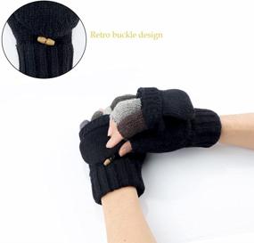 img 1 attached to 🧤 Winter Gloves Fingerless Cover: A Practical Addition to Men's Accessories