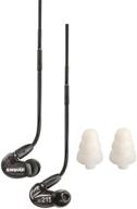 🎧 shure se215 sound-isolating in-ear stereo earphones, black + eatfl1-6 triple flange sleeves, pack of 3 pairs logo