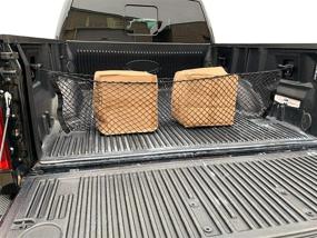 img 1 attached to 🚚 Premium Envelope Style Trunk Mesh Cargo Net for Ford F150 2015-2021 - Ultimate Car Accessories for Enhanced Storage - Pickup Truck Cargo Bed - Top Carrier Organizer for Ford F-150