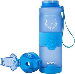 img 2 attached to 💧 NKTM Portable Sports Water Bottle: Leak-Proof Reusable Container for Kids - Perfect for Cycling, Camping, Hiking, Gym, Yoga, and Fitness - with Handle Strap Carrier