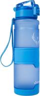 💧 nktm portable sports water bottle: leak-proof reusable container for kids - perfect for cycling, camping, hiking, gym, yoga, and fitness - with handle strap carrier логотип