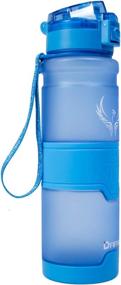 img 4 attached to 💧 NKTM Portable Sports Water Bottle: Leak-Proof Reusable Container for Kids - Perfect for Cycling, Camping, Hiking, Gym, Yoga, and Fitness - with Handle Strap Carrier