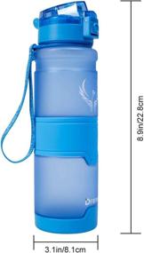 img 1 attached to 💧 NKTM Portable Sports Water Bottle: Leak-Proof Reusable Container for Kids - Perfect for Cycling, Camping, Hiking, Gym, Yoga, and Fitness - with Handle Strap Carrier