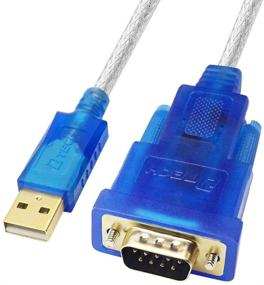 img 4 attached to DTECH 10ft USB 2.0 to RS232 DB9 Serial Port Adapter Cable with FTDI Chipset - Compatible with Windows 10, 8, 7, Mac, Linux