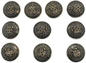 img 2 attached to 🧥 Vintage Bronze Metal Coat Buttons Set - 10pcs Antique Brass Sewing Jacket Buttons, 1 inch - 25mm Large Shank Blazer Button, Q2046