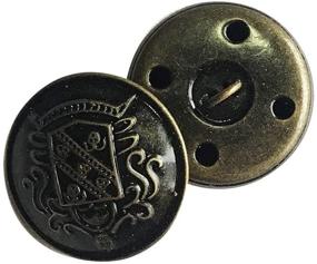 img 1 attached to 🧥 Vintage Bronze Metal Coat Buttons Set - 10pcs Antique Brass Sewing Jacket Buttons, 1 inch - 25mm Large Shank Blazer Button, Q2046