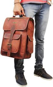 img 3 attached to HULSH Genuine Leather Backpack: A Stylish & Durable Choice