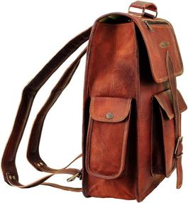 img 1 attached to HULSH Genuine Leather Backpack: A Stylish & Durable Choice