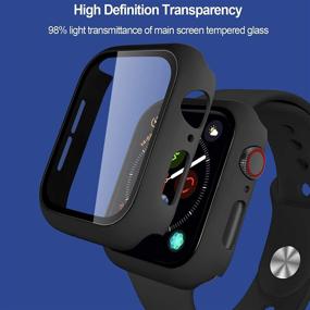 img 3 attached to 📱 [Набор из 3] Чехол Charlam для Apple Watch 38 мм серии 1/2/3 с встроенным защитным экраном | Всеобъемлющий ультратонкий бамперное полное покрытие из прочного поликарбоната для iWatch 38MM | Черный | 3 штуки.