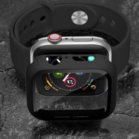 img 1 attached to 📱 [Набор из 3] Чехол Charlam для Apple Watch 38 мм серии 1/2/3 с встроенным защитным экраном | Всеобъемлющий ультратонкий бамперное полное покрытие из прочного поликарбоната для iWatch 38MM | Черный | 3 штуки.