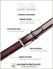 img 1 attached to 👔 Classic Leather Dress Belts for Men's Stylish Waist Accessorizing with Quality