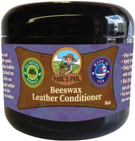 img 1 attached to Paul's Pail All Natural Beeswax Leather Conditioner: 🐝 Genuine Leather Restorer, Softener, and Protector for Long-lasting Durability