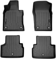 🚗 custom fit floor mats 2 row liner set black for 2018-2021 infiniti q50 by maxliner logo