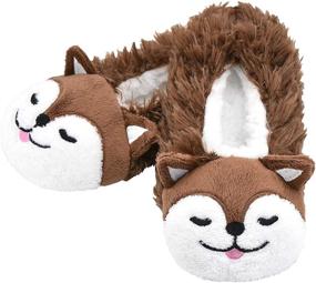 img 4 attached to 🦄 DICUIRD Kid's Animal Slipper Socks: Cozy Cartoon Fleece Indoor Slippers for Kids