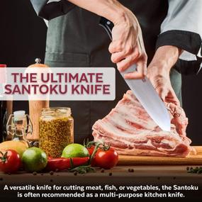 img 2 attached to Hattori Japanese Professional Santoku Ergonomic