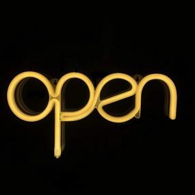 img 4 attached to LED Open Sign Light USB Powered Open Neon Sign Warm White 15
